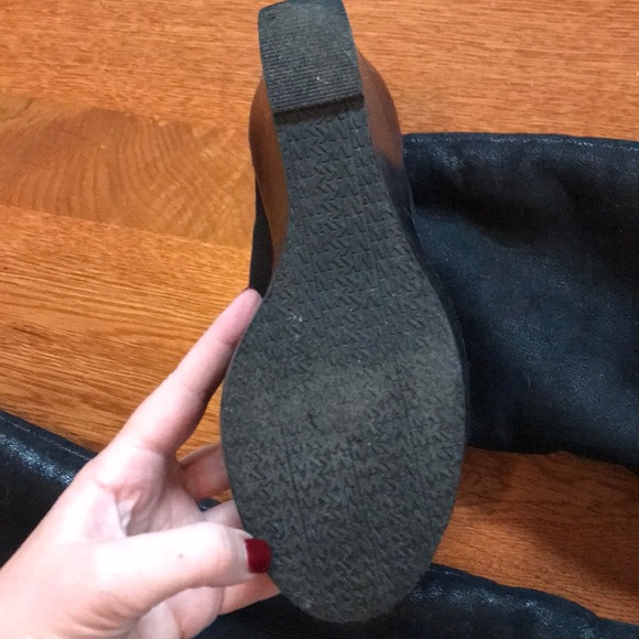 Michael Kors wedge boots with buckle accent - Picture 2 of 5